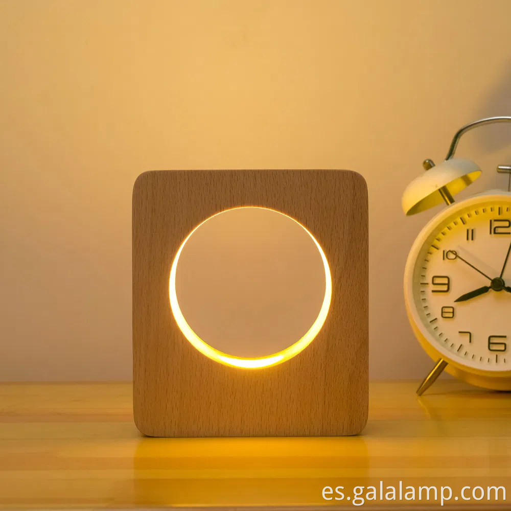 Regalo de alta gama, madera maciza inteligente, luz nocturna LED, creatividad